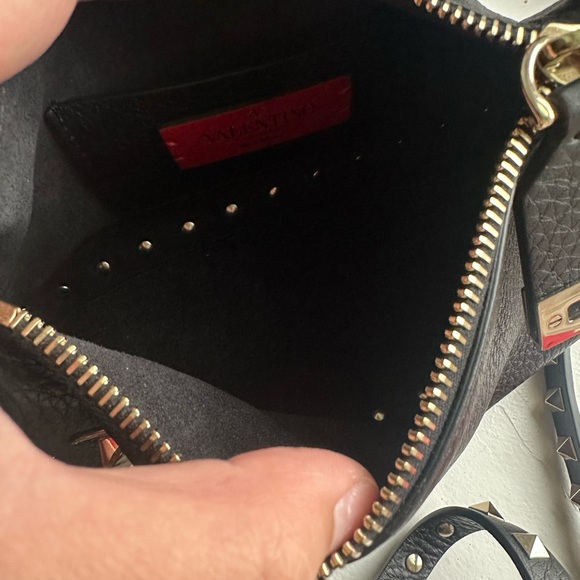 Valentino Small Rockstud Grainy Calfskin Crossbody Bag in Black - Picture 13 of 14